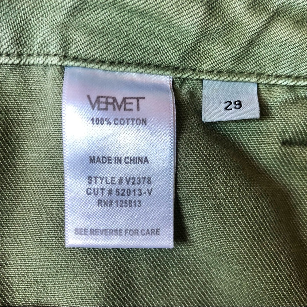 VERVET Jogger Jeans Women’s 29 Olive Green High-Rise Non-Stretch - Picture 10 of 11